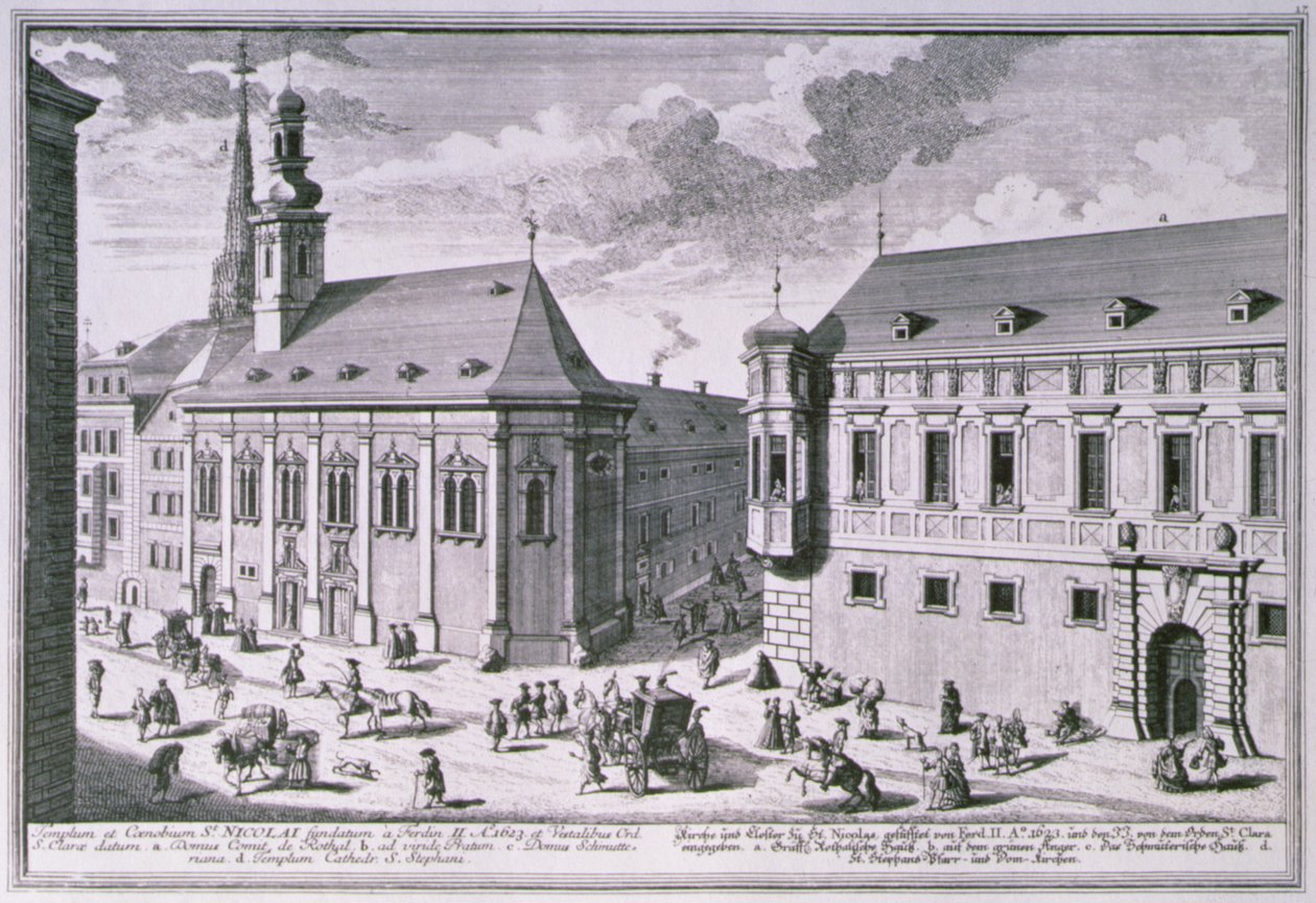 Veduta della chiesa di San Nicola, Vienna da Salomon after Kleiner