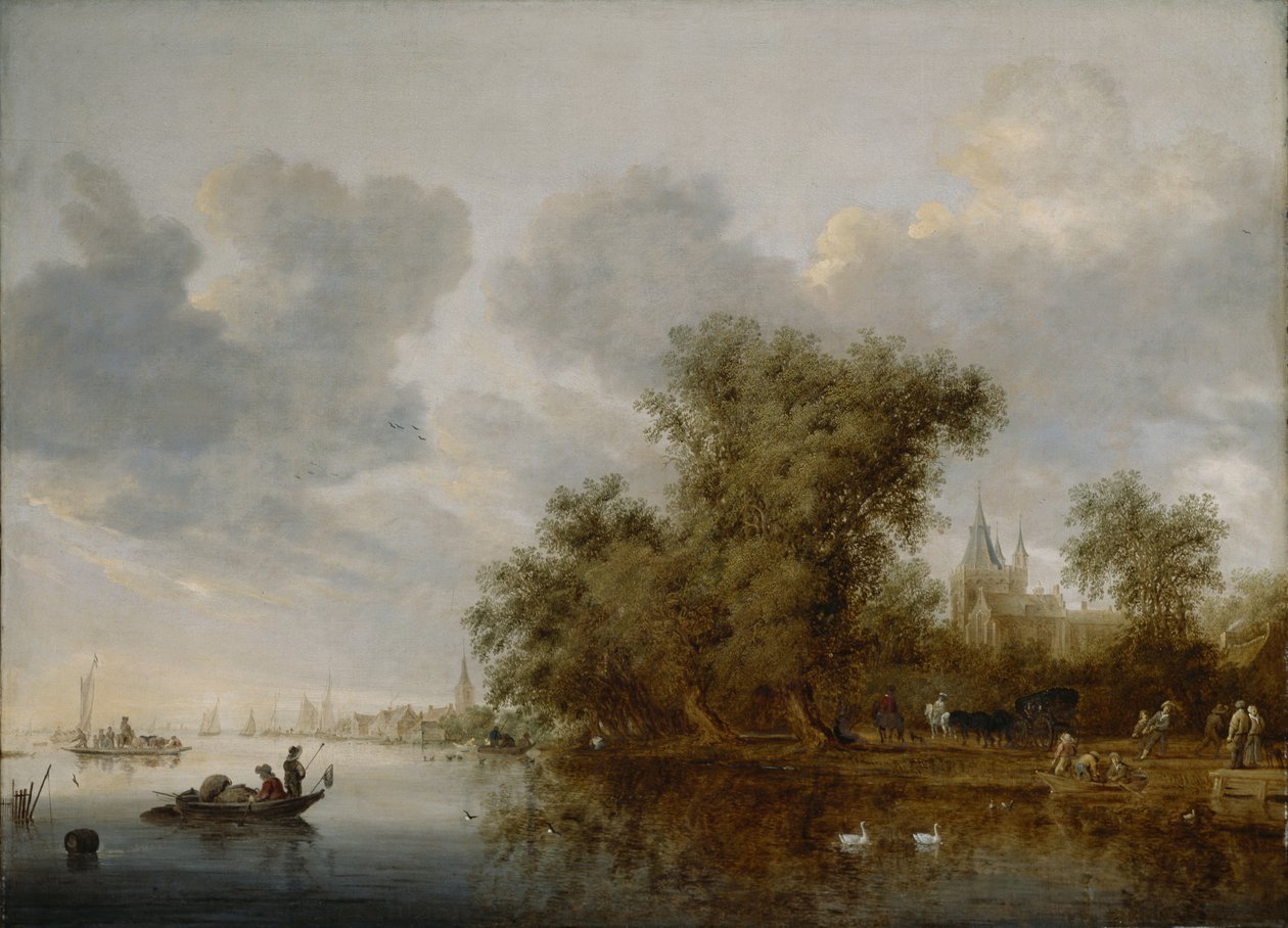 Paesaggio fluviale da Salomon van Ruisdael or Ruysdael