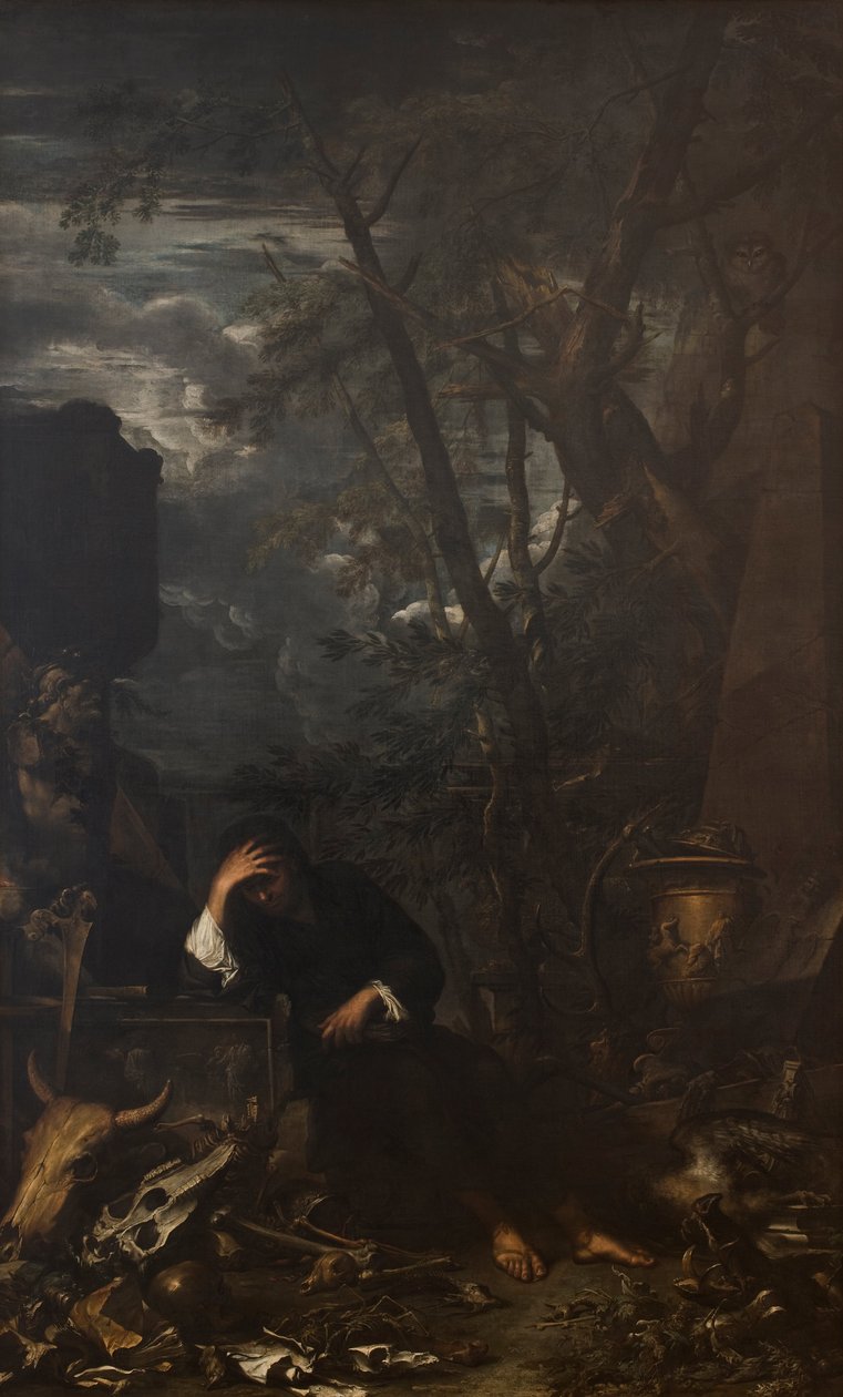 Democrito in meditazione da Salvator Rosa
