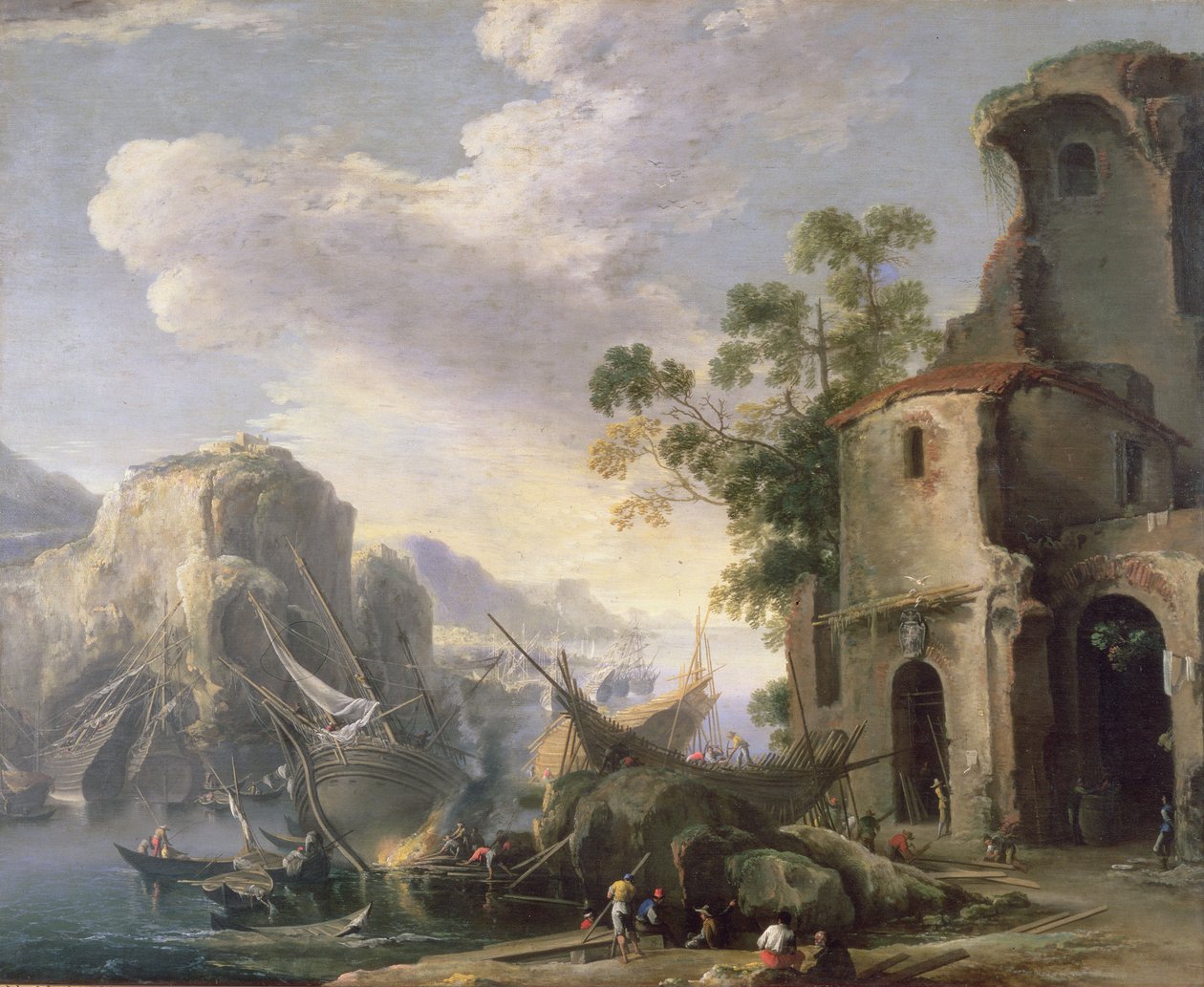 Vista di una baia da Salvator Rosa