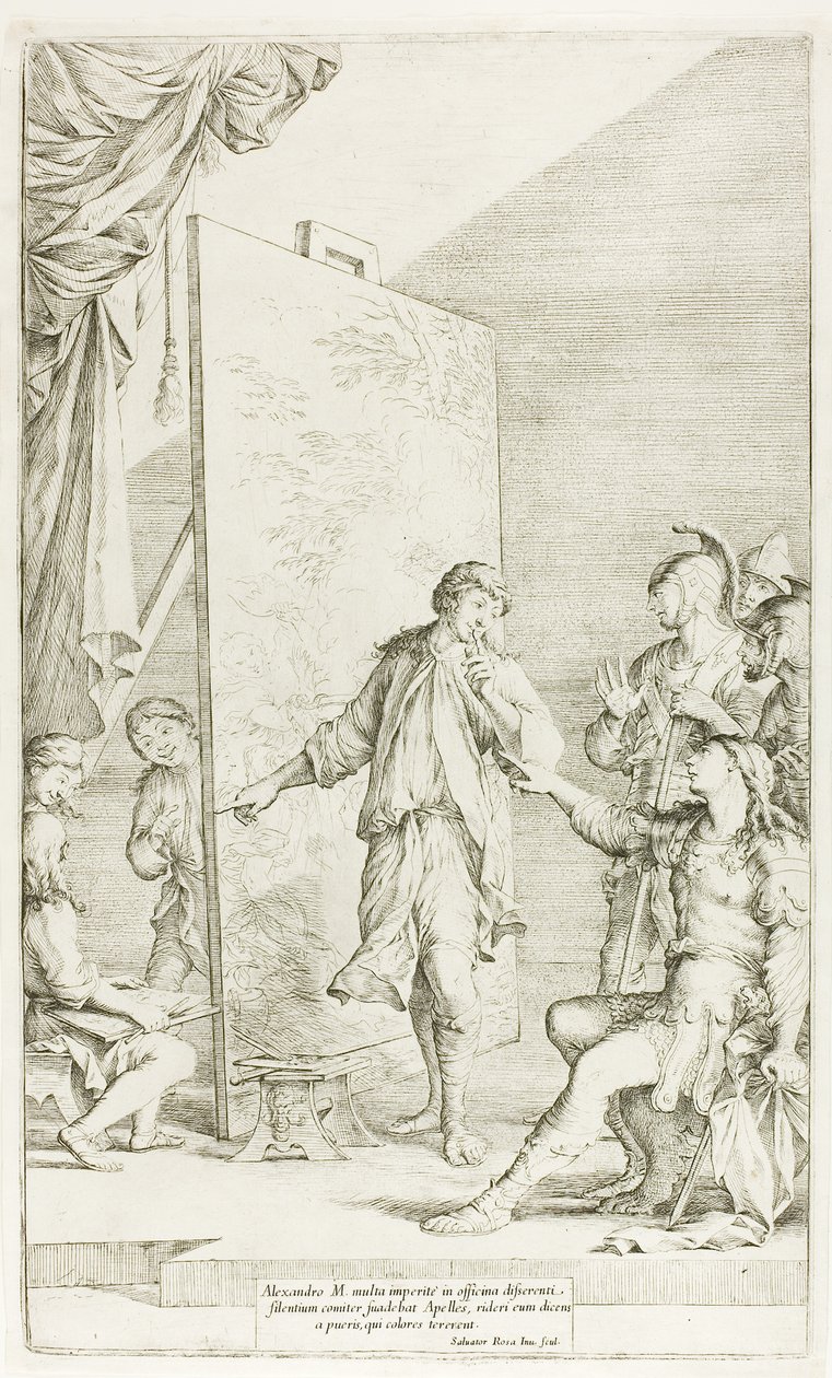 Alessandro nello studio di Apelle da Salvator Rosa