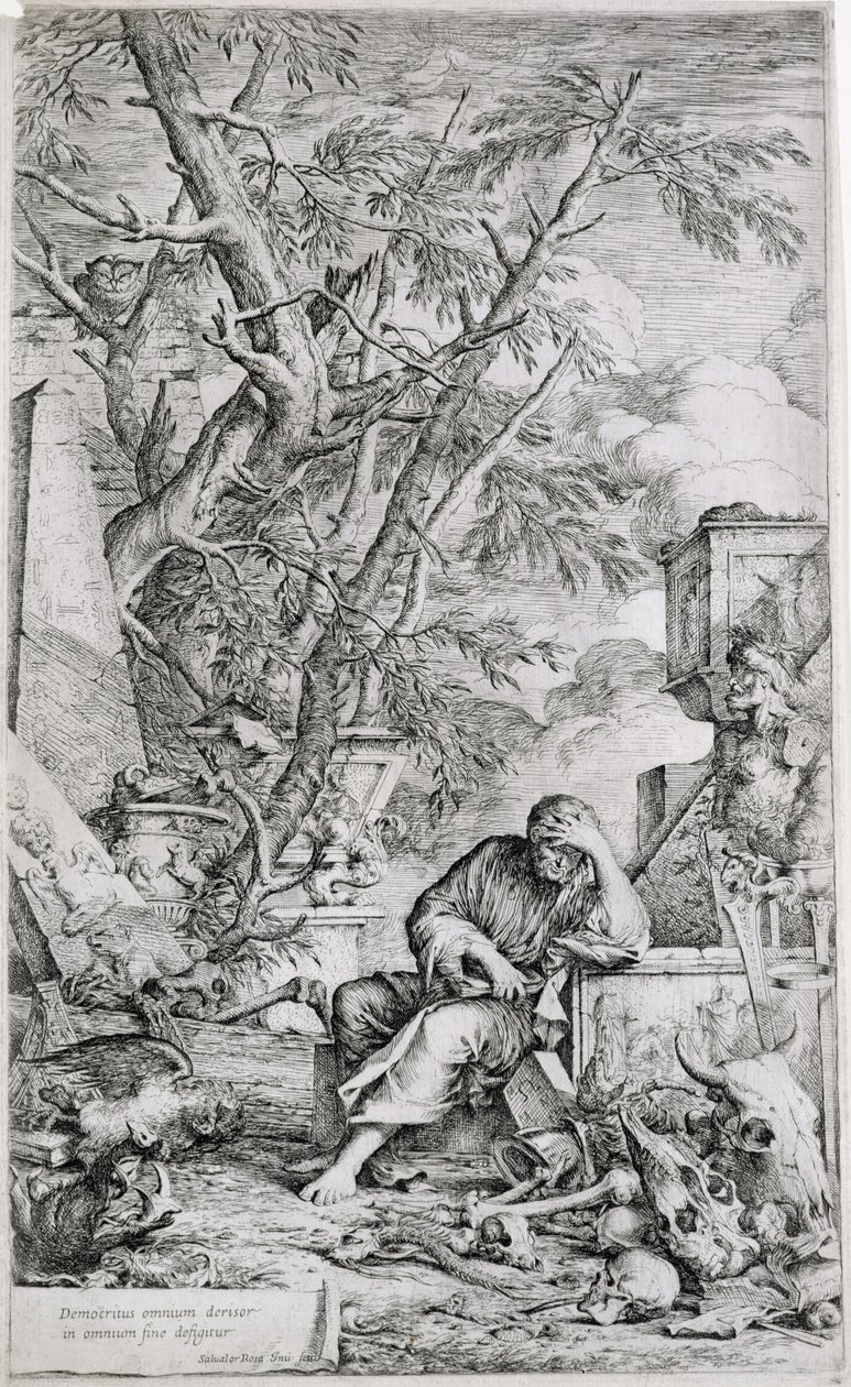 Democrito in meditazione da Salvator Rosa