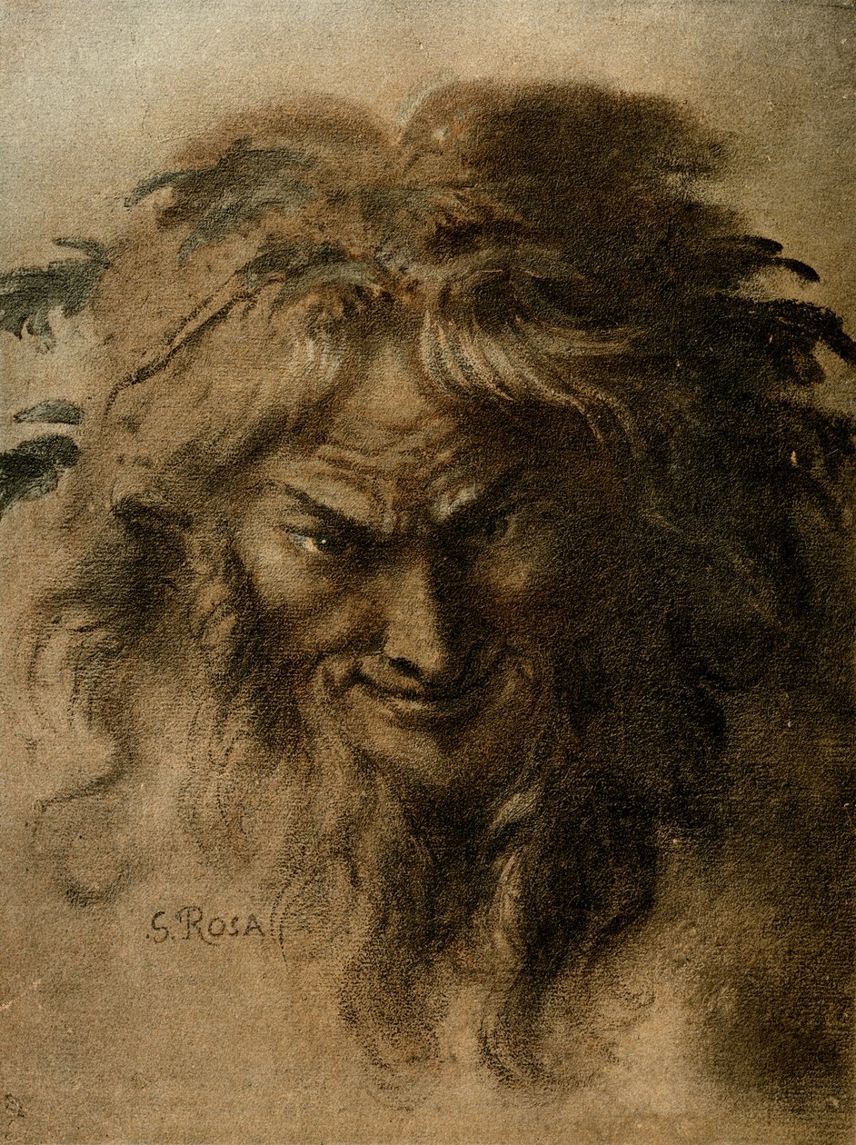 Testa di un fauno da Salvator Rosa