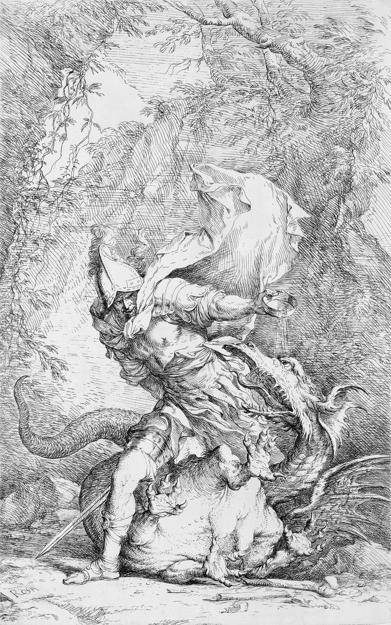 Giasone e il drago da Salvator Rosa