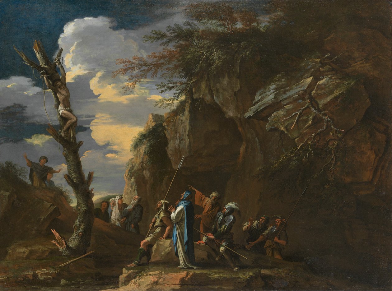 Crocifissione di Policrate da Salvator Rosa
