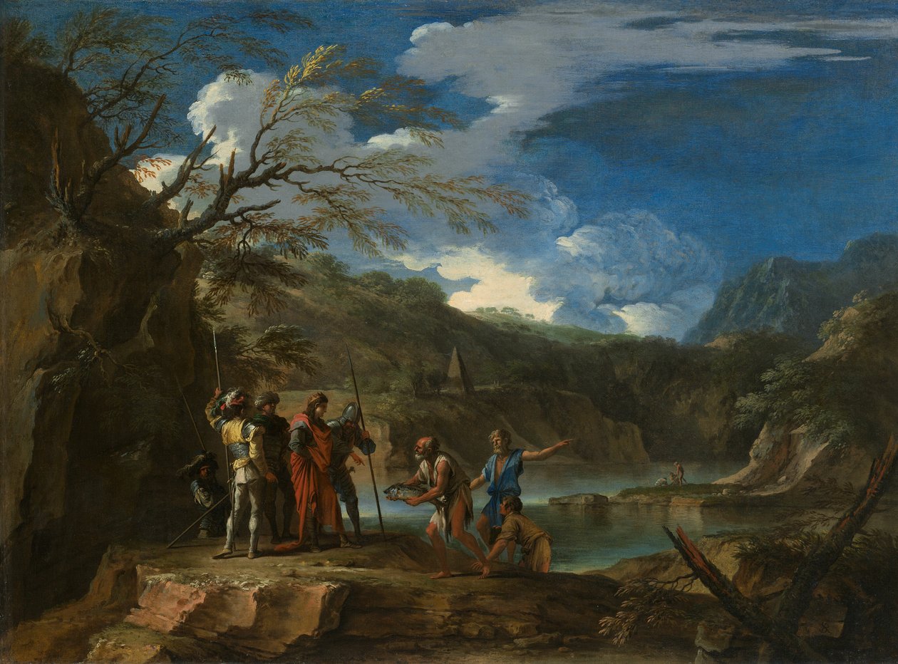 Policrate e il pescatore da Salvator Rosa