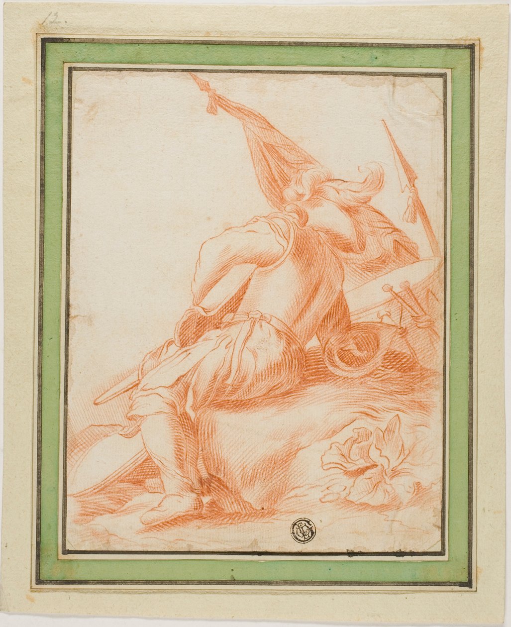 Guerriero a riposo da Salvator Rosa