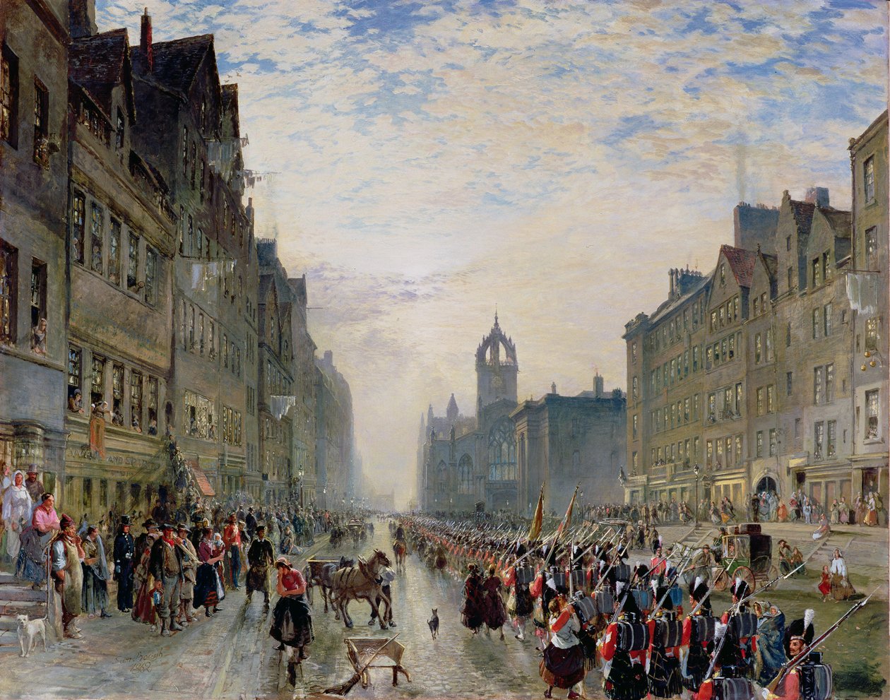 La High Street, Edimburgo da Samuel Bough