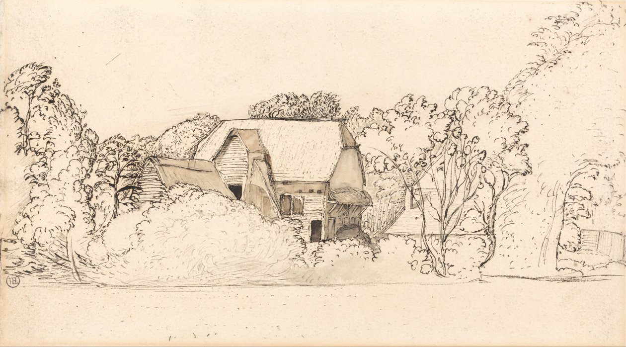 Un antico fienile a Shoreham da Samuel Palmer