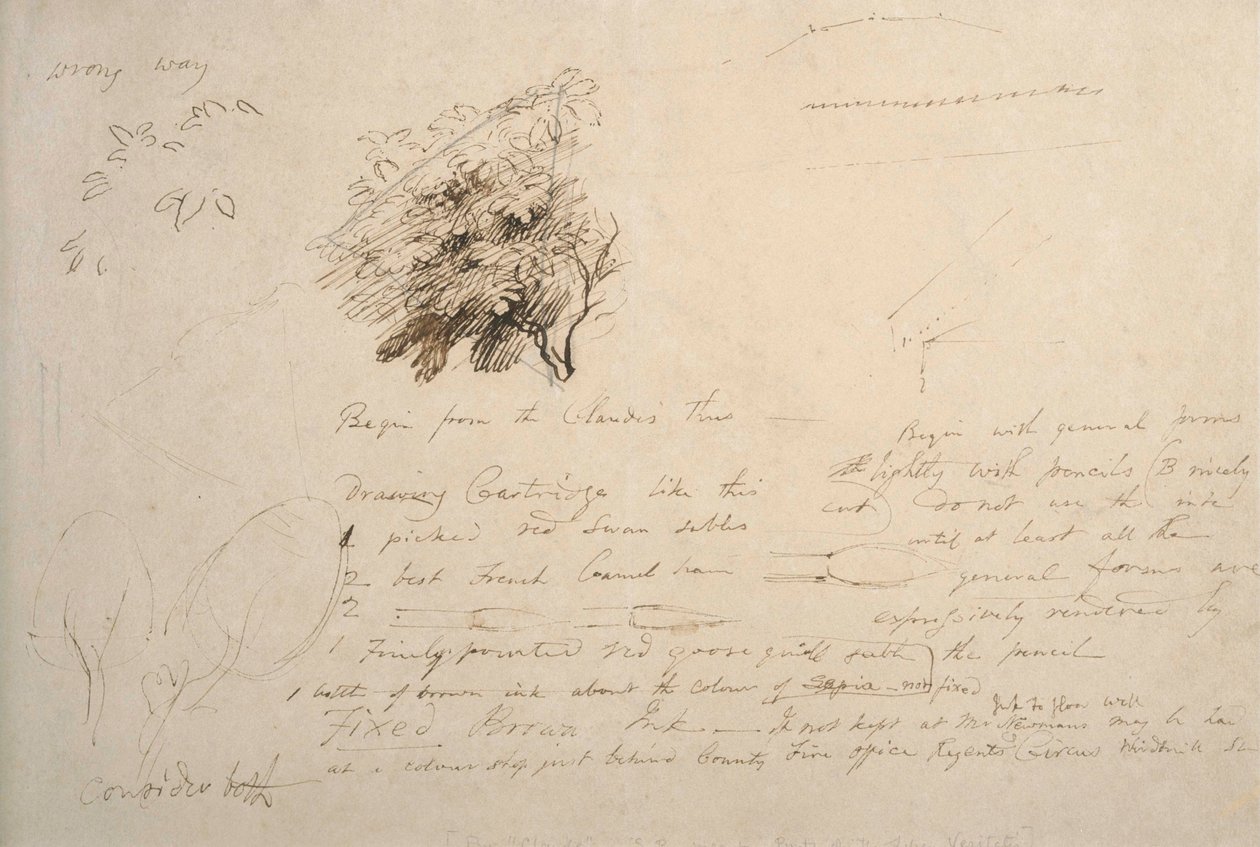 Foglio di Taccuino n. 114 da Samuel Palmer