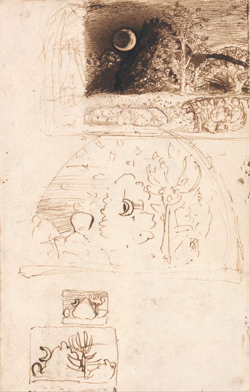 La luna crescente da Samuel Palmer