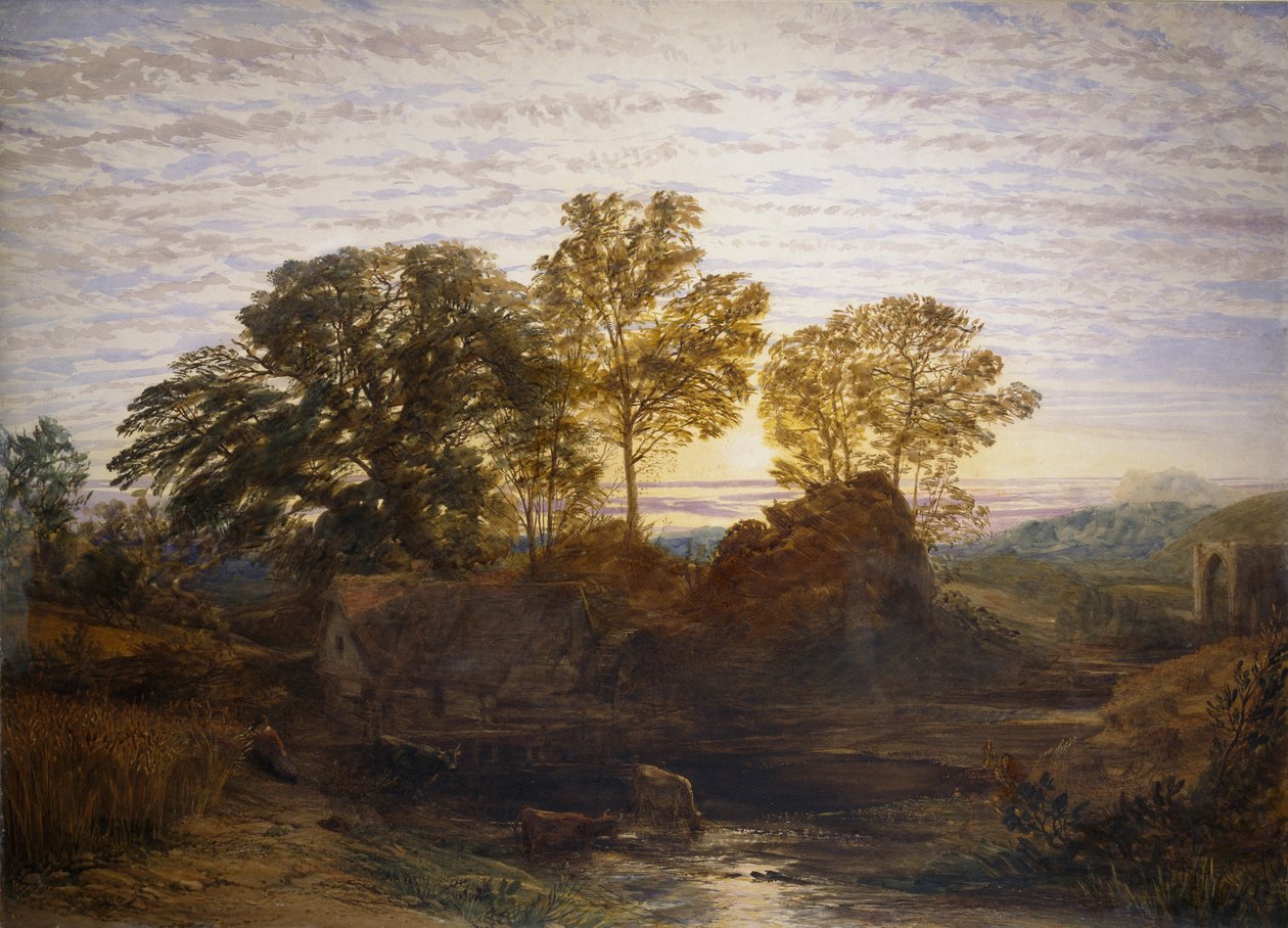 Il mulino ad acqua, XIX secolo da Samuel Palmer