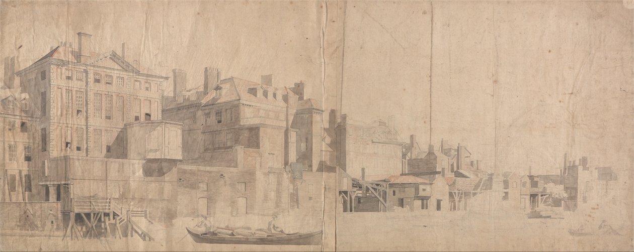 Una casa di città sul Tamigi da Samuel Scott