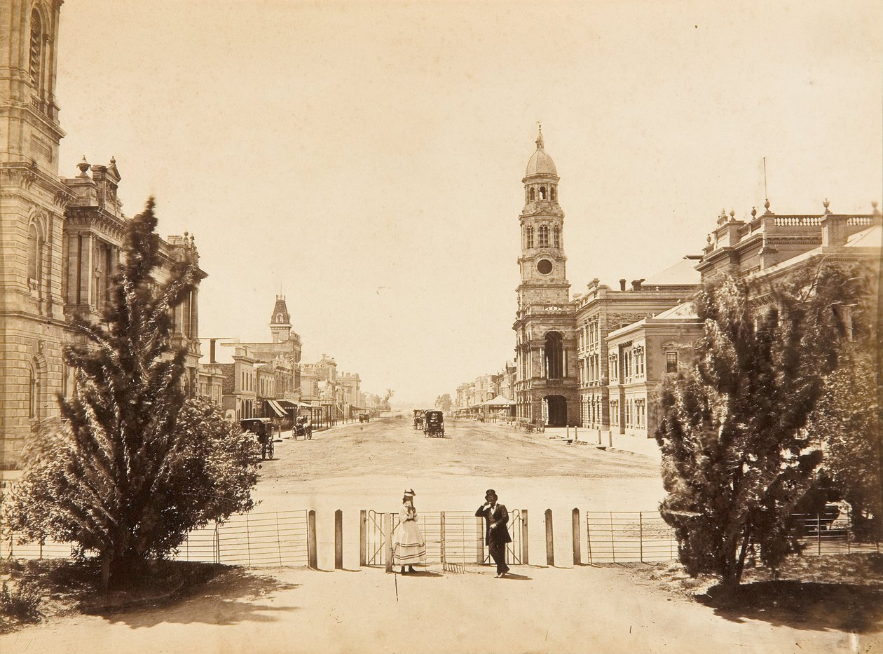 King William Street Adelaide, vista nord da Victoria Square da Samuel Sweet