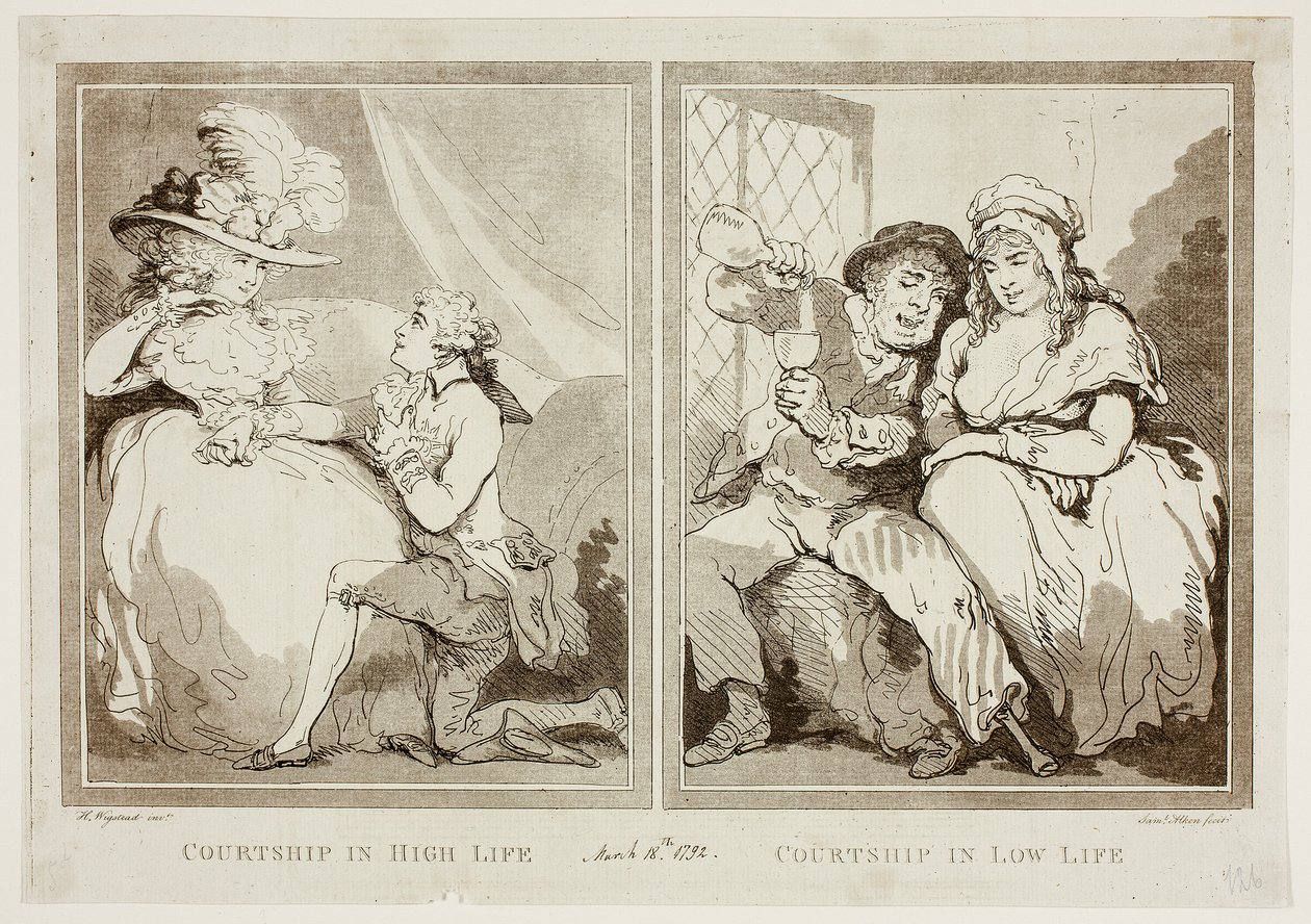 Il corteggiamento nella vita alta e bassa da Samuel Alken