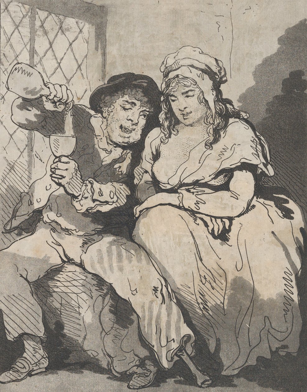 Corteggiamento nella vita bassa da Samuel Alken