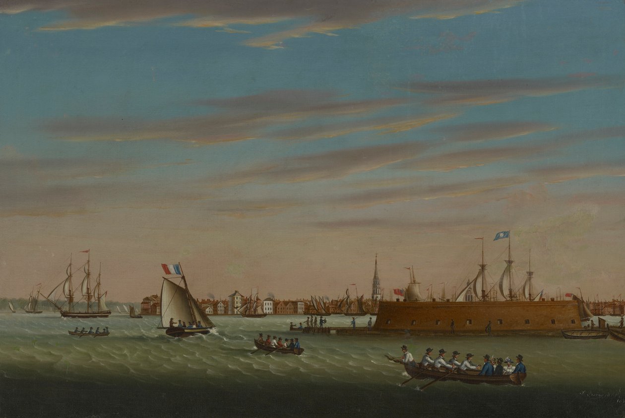 Veduta di Charleston dal porto da Samuel Barnard