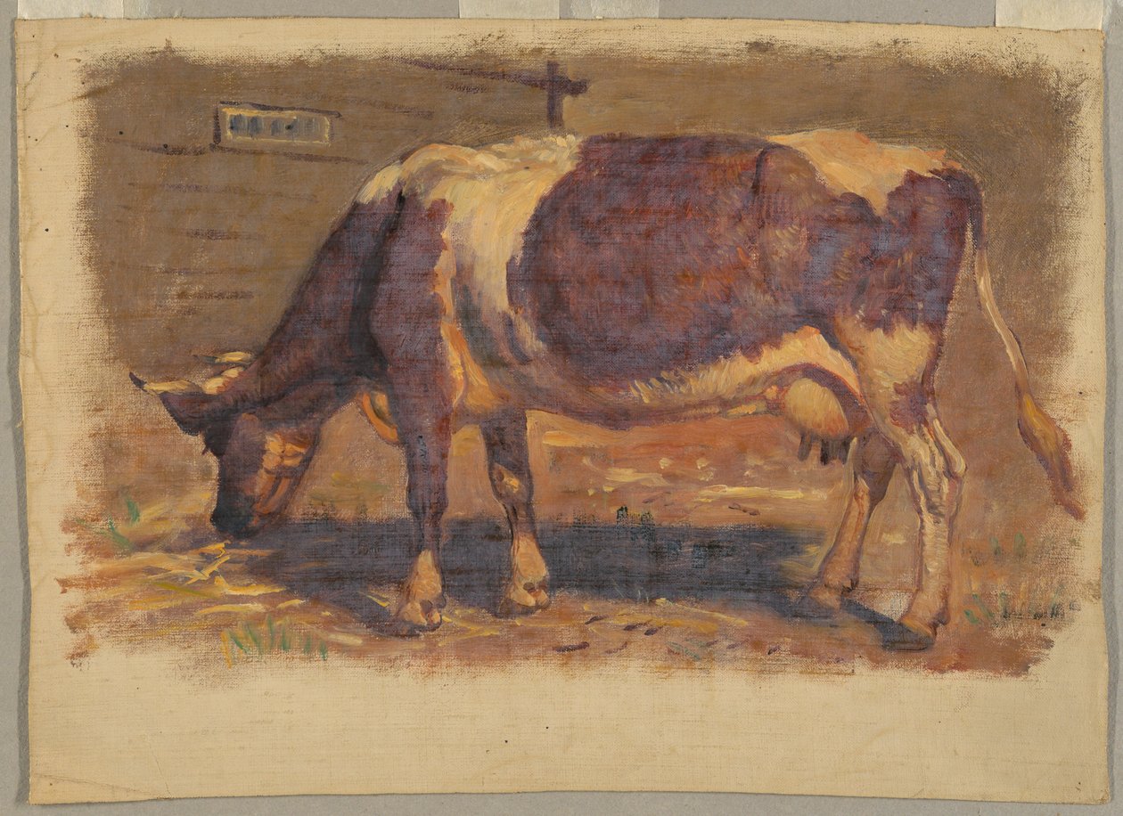 Studio di una mucca al pascolo da Samuel Colman