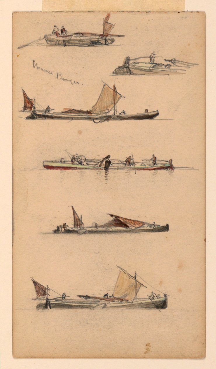 Barche sul Tamigi da Samuel Colman