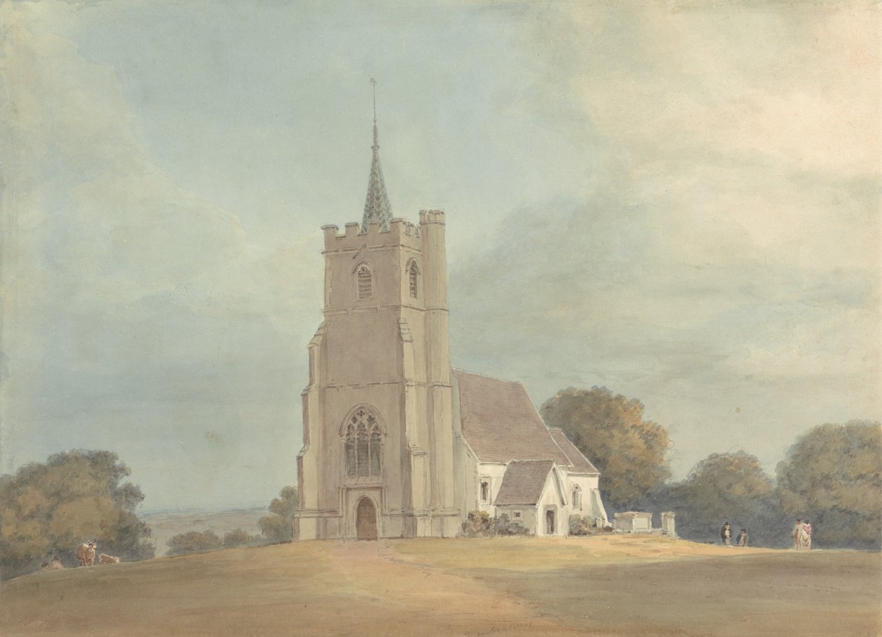 La chiesa nel parco di Knebworth da Samuel Davis