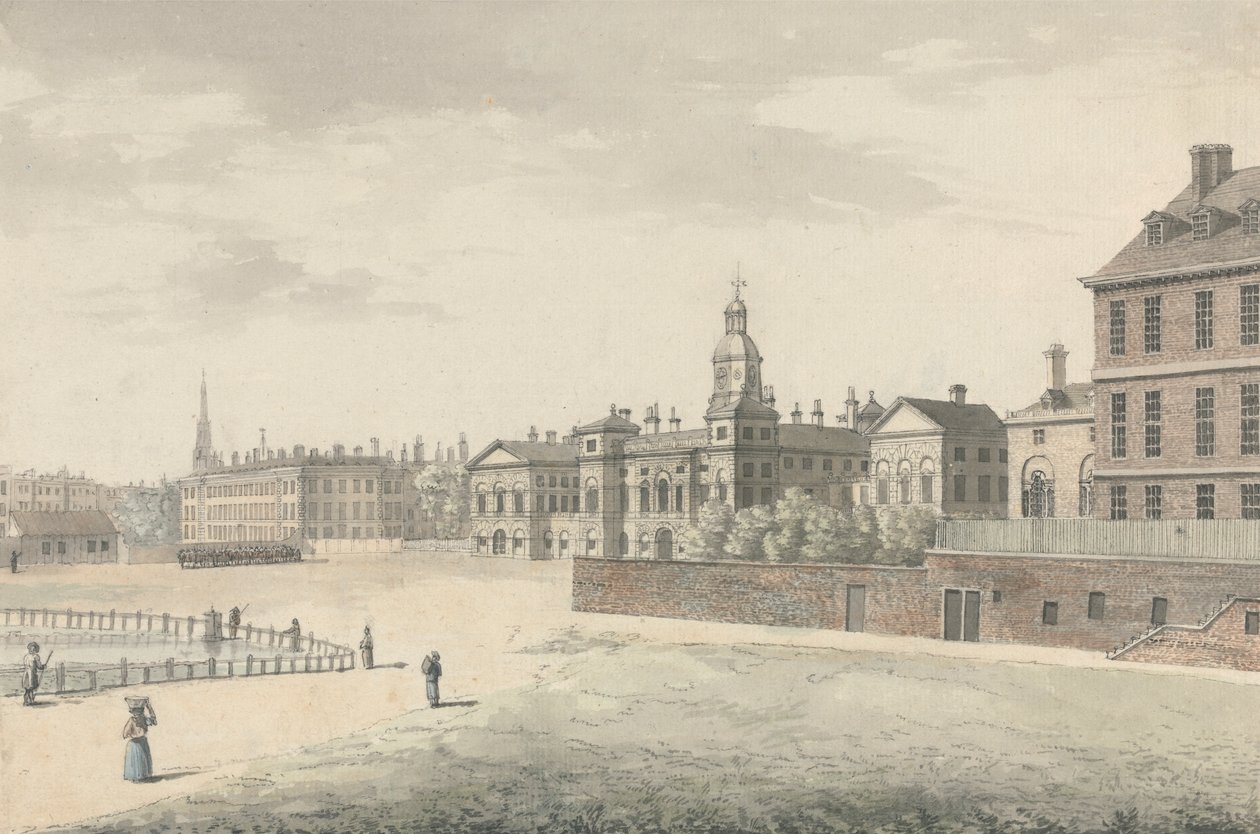 La parata della Guardia a Cavallo, Whitehall da Samuel Hieronymus Grimm