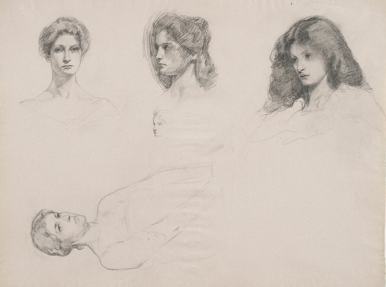 Schizzo di teste femminili da Samuel Isham