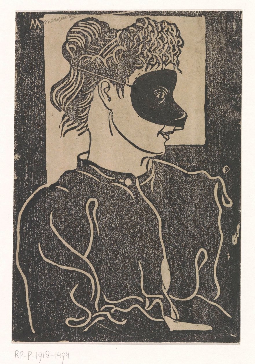 Donna mascherata da Samuel Jessurun de Mesquita (signed by artist)