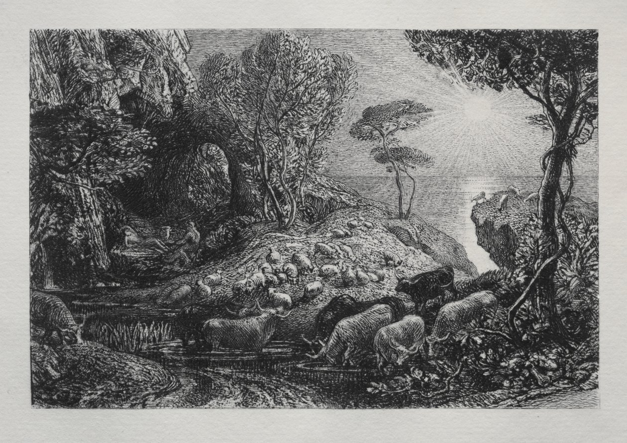 Moeris e Galatea da Samuel Palmer