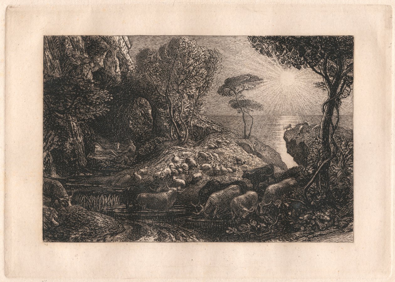 Moeris e Galatea da Samuel Palmer