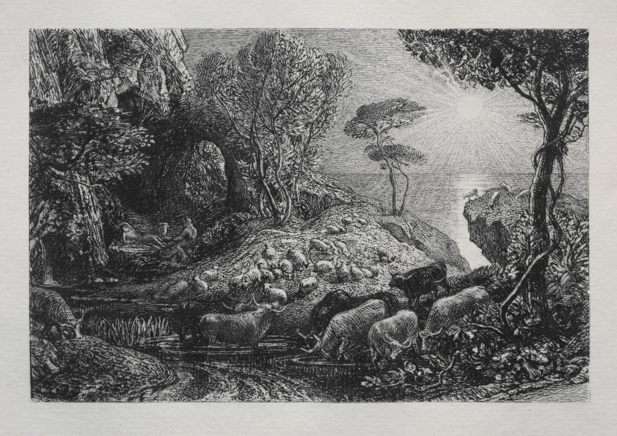 Moeris e Galatea, 1883 da Samuel Palmer