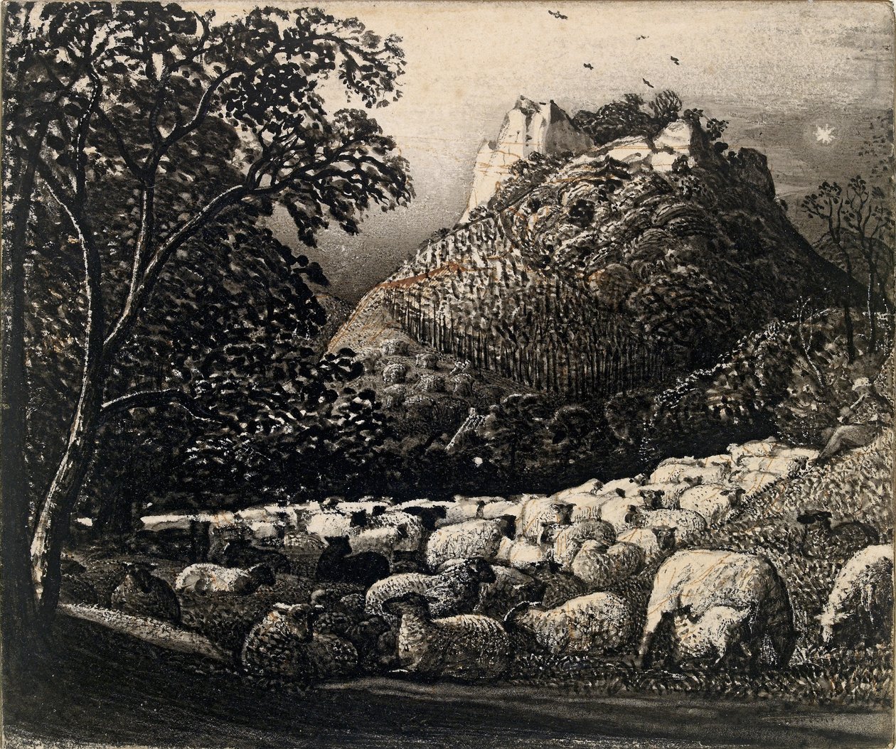 Il gregge e la stella, c1831-1832 da Samuel Palmer