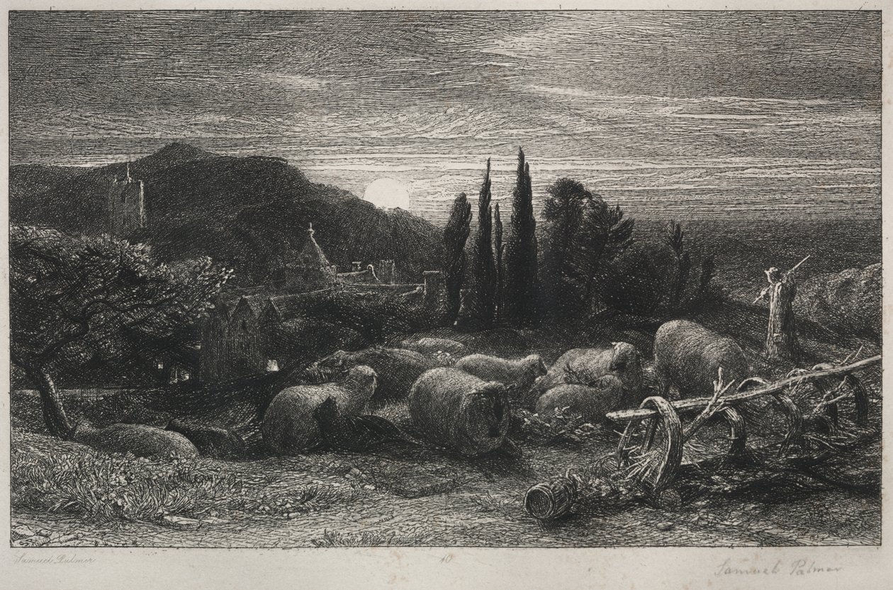 La luna crescente da Samuel Palmer