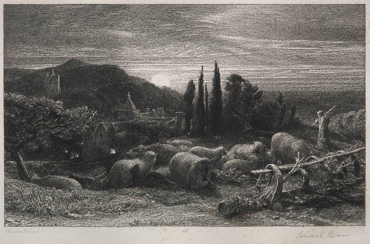 La Luna Nascente da Samuel Palmer