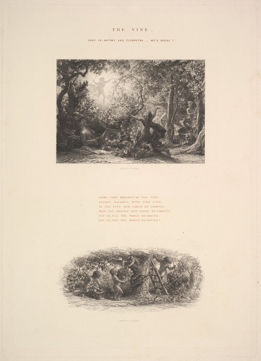 La vite, o Bacchus grassoccio da Samuel Palmer