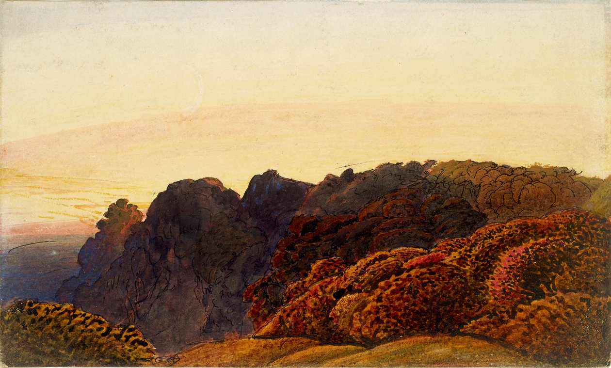 Crepuscolo giallo da Samuel Palmer