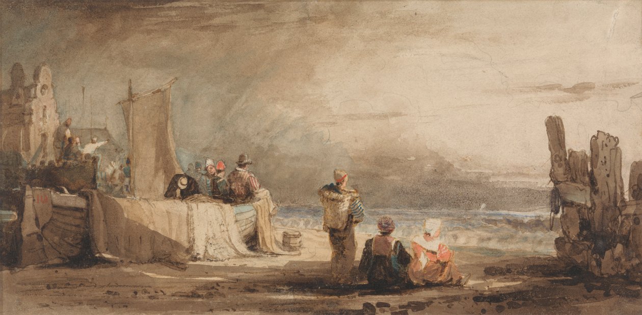Figure su una spiaggia da Samuel Prout