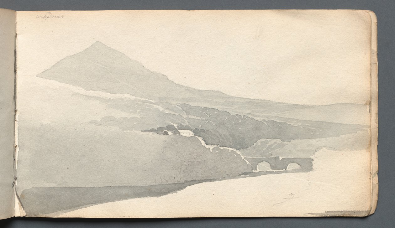 Taccuino: Paesaggio montuoso con ponte, 1814 da Samuel Prout