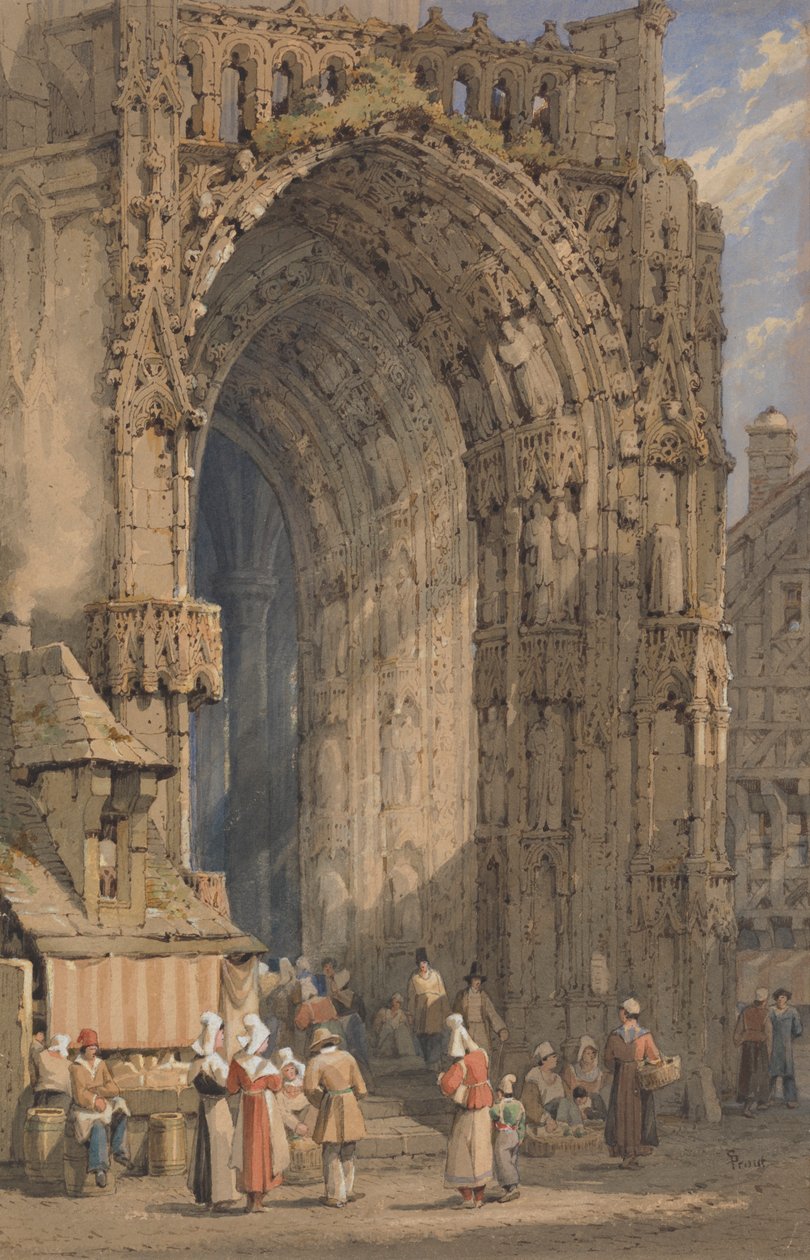 Il portico, Cattedrale di Reims da Samuel Prout