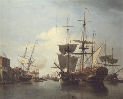 Nave da carbone sul Tamigi vicino a Deptford da Samuel Scott