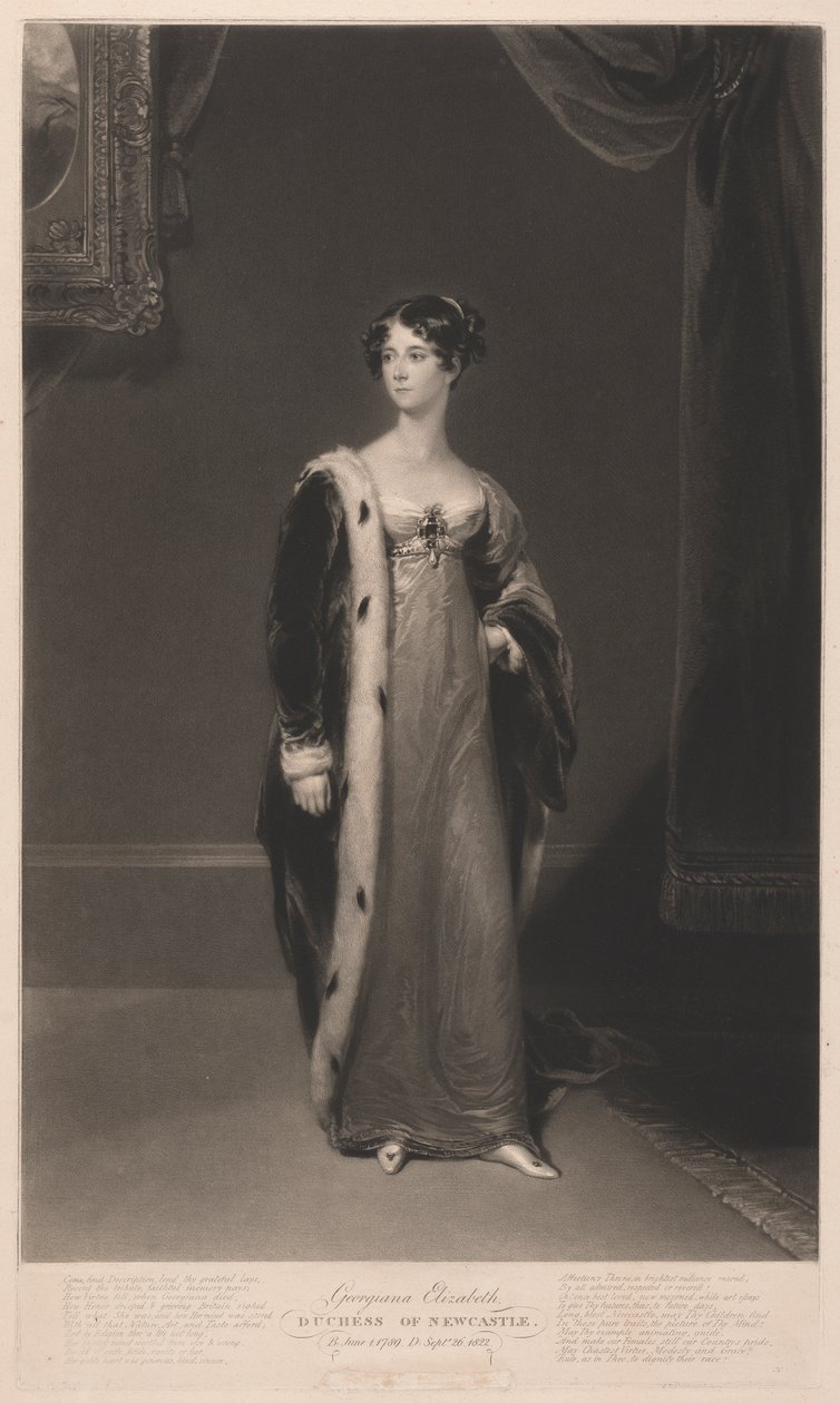 Georgiana Elizabeth Duchessa di Newcastle da Samuel William Reynolds