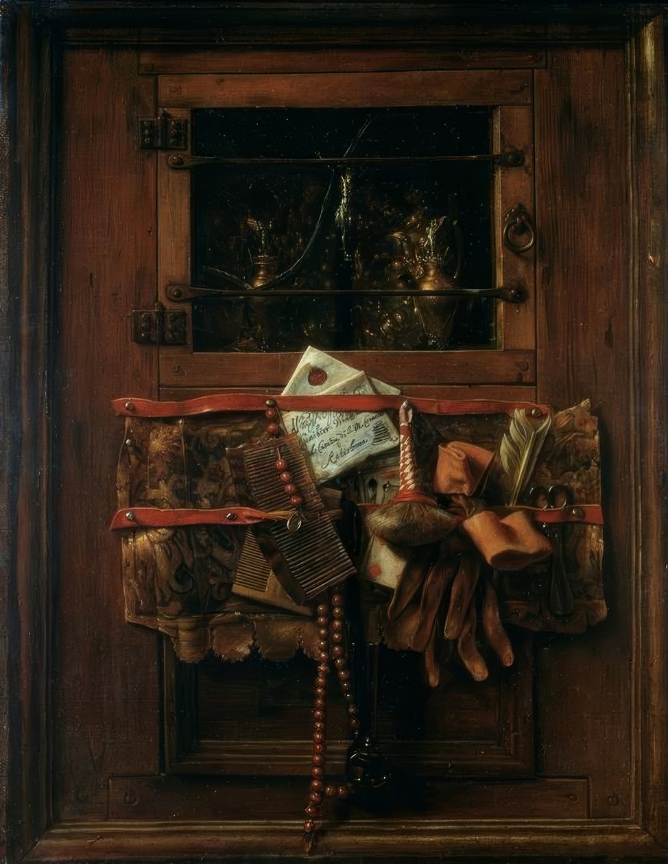 Natura morta con lettera da Samuel van Hoogstraten