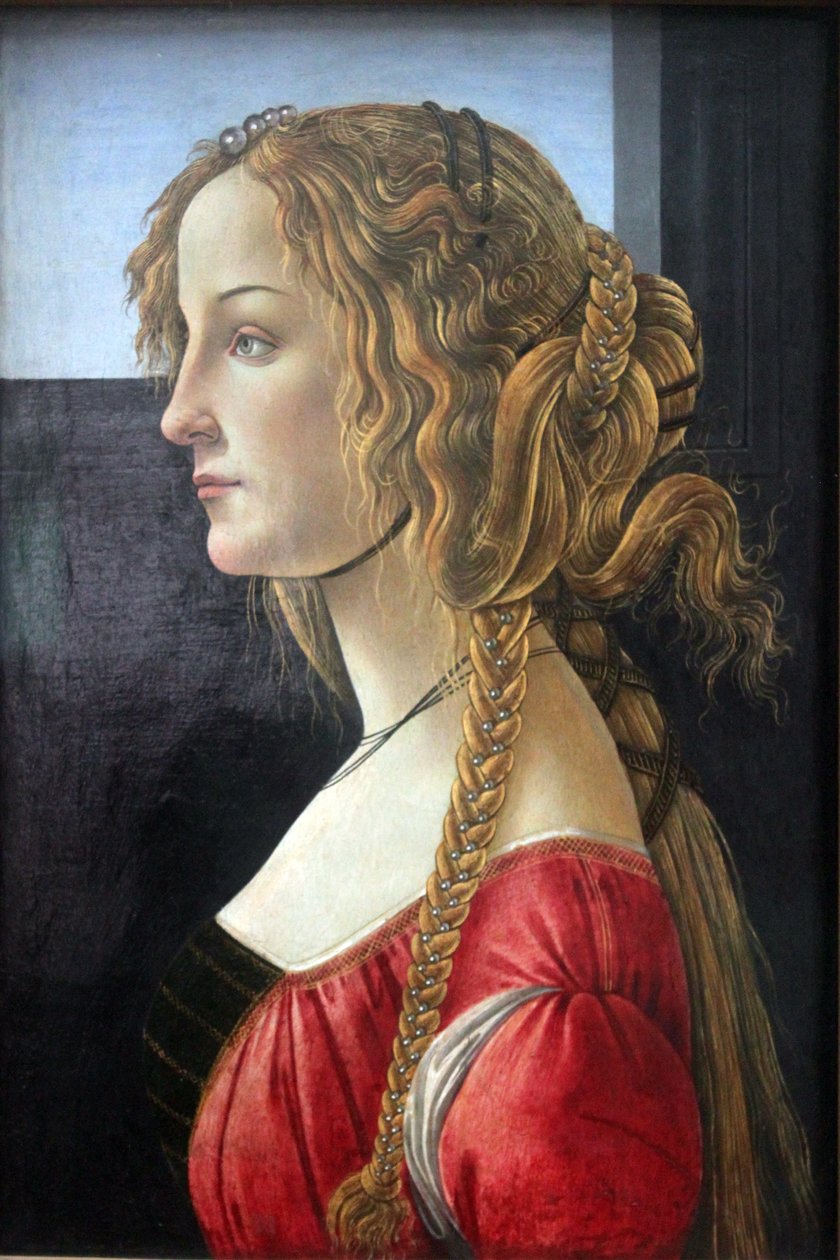 Ritratto di profilo di una giovane donna da Sandro Botticelli