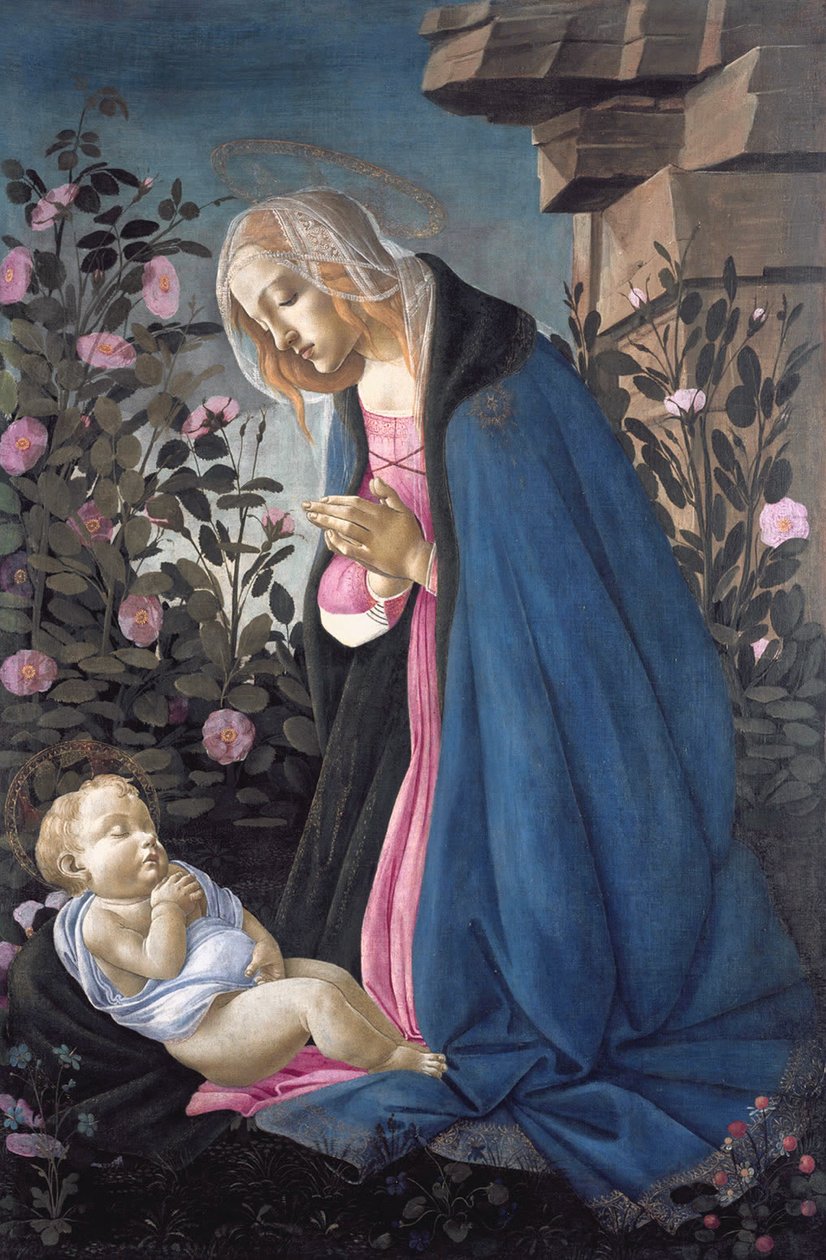 La Vergine che adora il Bambino Gesù dormiente da Sandro Botticelli