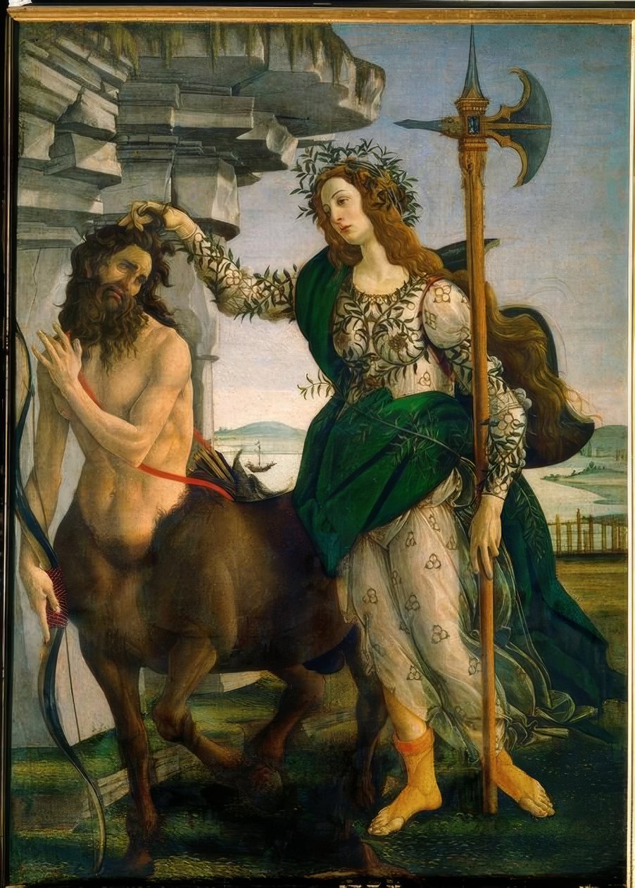 Minerva doma il centauro da Sandro Botticelli