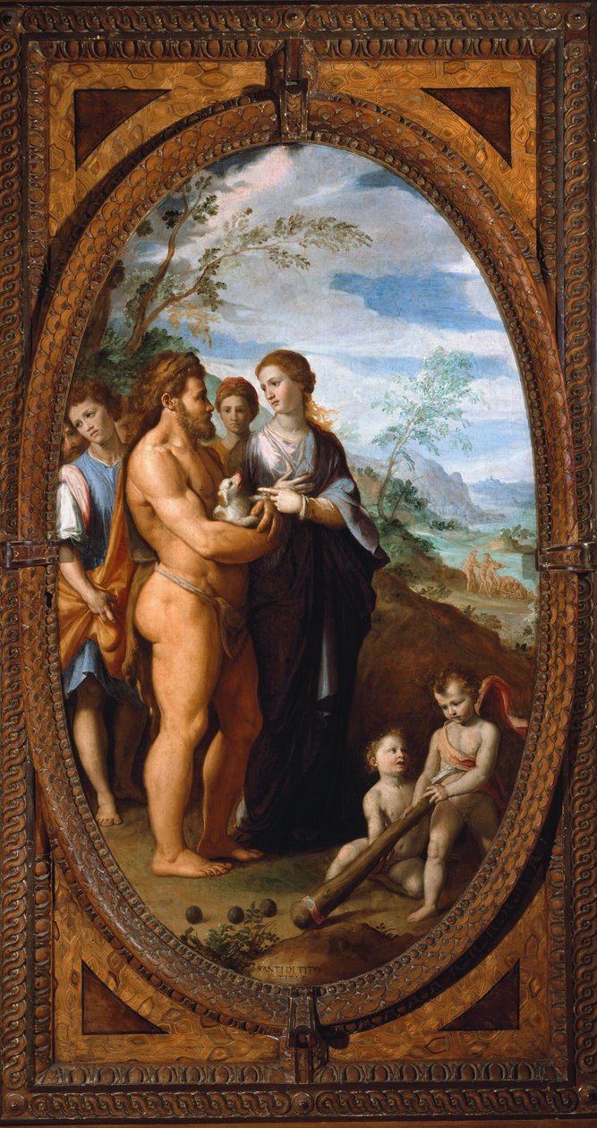 Ercole e Onfale da Santi di Tito