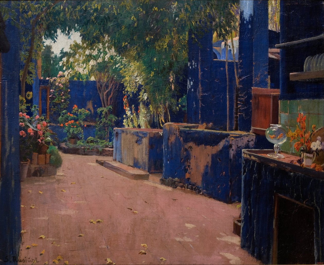 Cortile blu. Arenys de Munt da Santiago Rusiñol