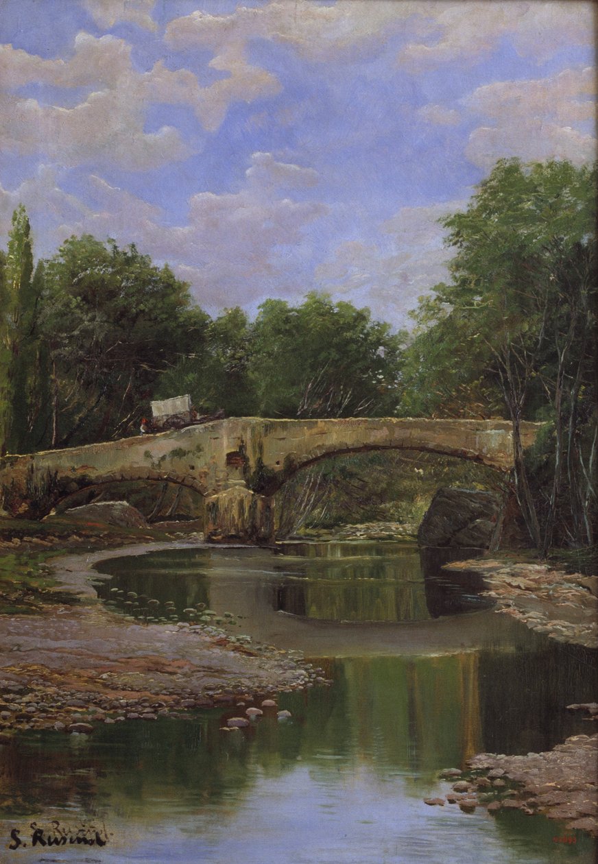 Ponte su un fiume da Santiago Rusiñol