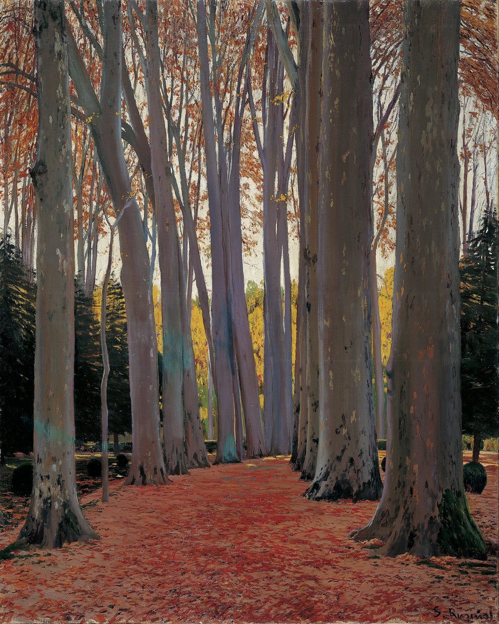 Viale di platani da Santiago Rusiñol
