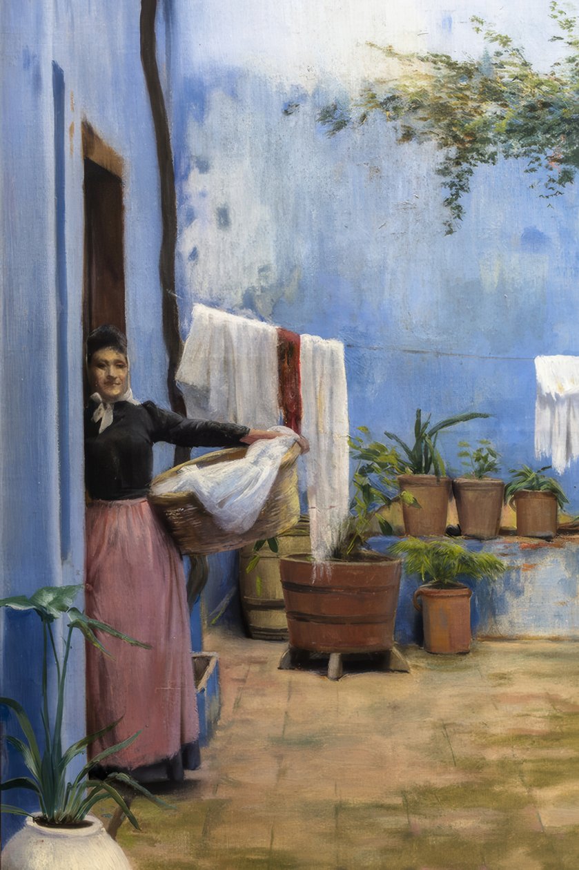 Il patio blu da Santiago Rusiñol