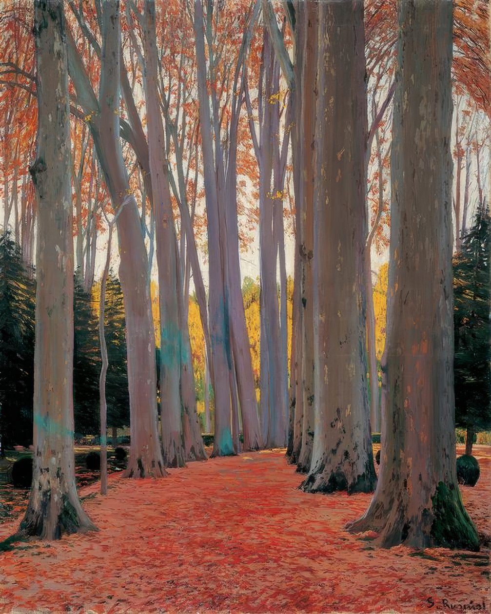 Viale dei platani da Santiago Rusiñol
